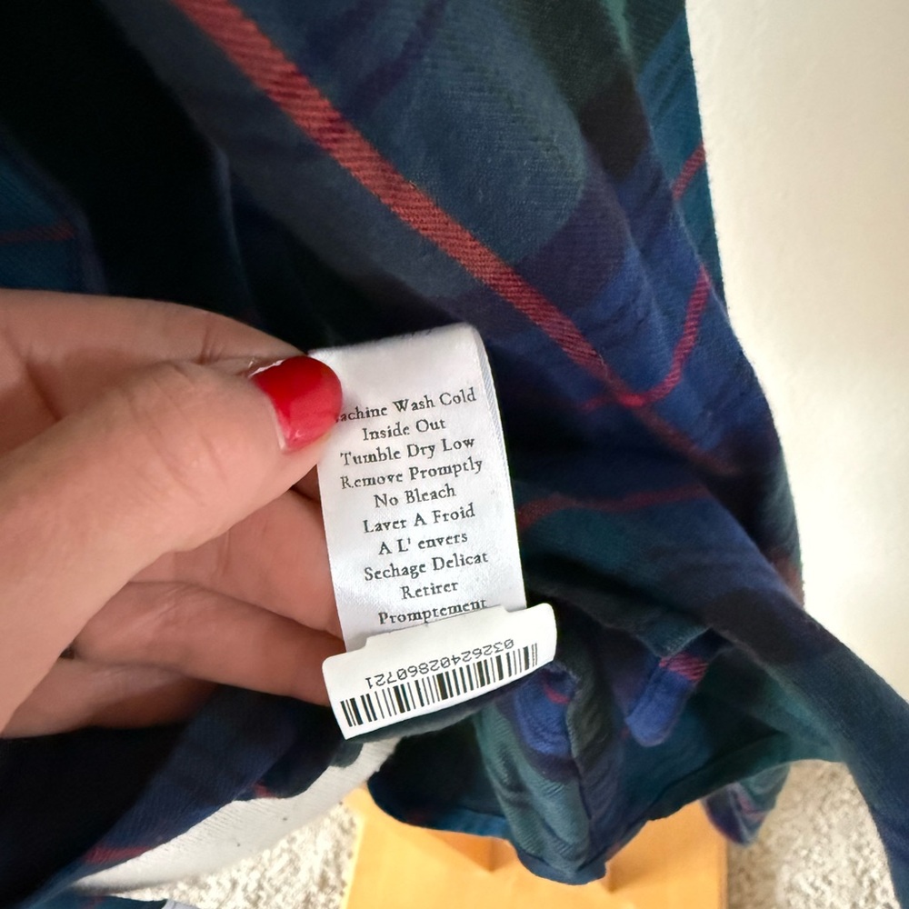 Frank & Eileen Plaid Button-Down Flannel Shirt - Green Blue Red XL Lightweight - Picture 10 of 12